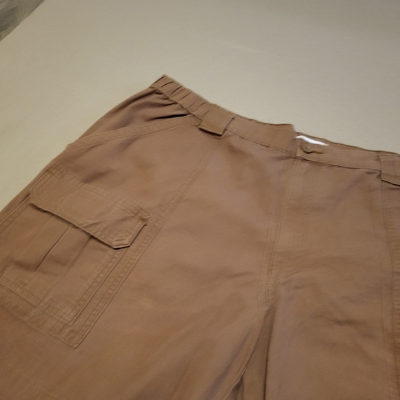Savane Hiking Shorts Mens 40 Cargo 8" Brown Canvas Outdoor Camping Fishing - Picture 3 of 9